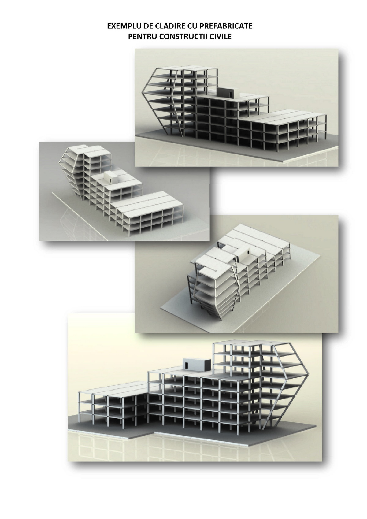 Exemplu de clădire cu  prefabricate pentru construcții civile